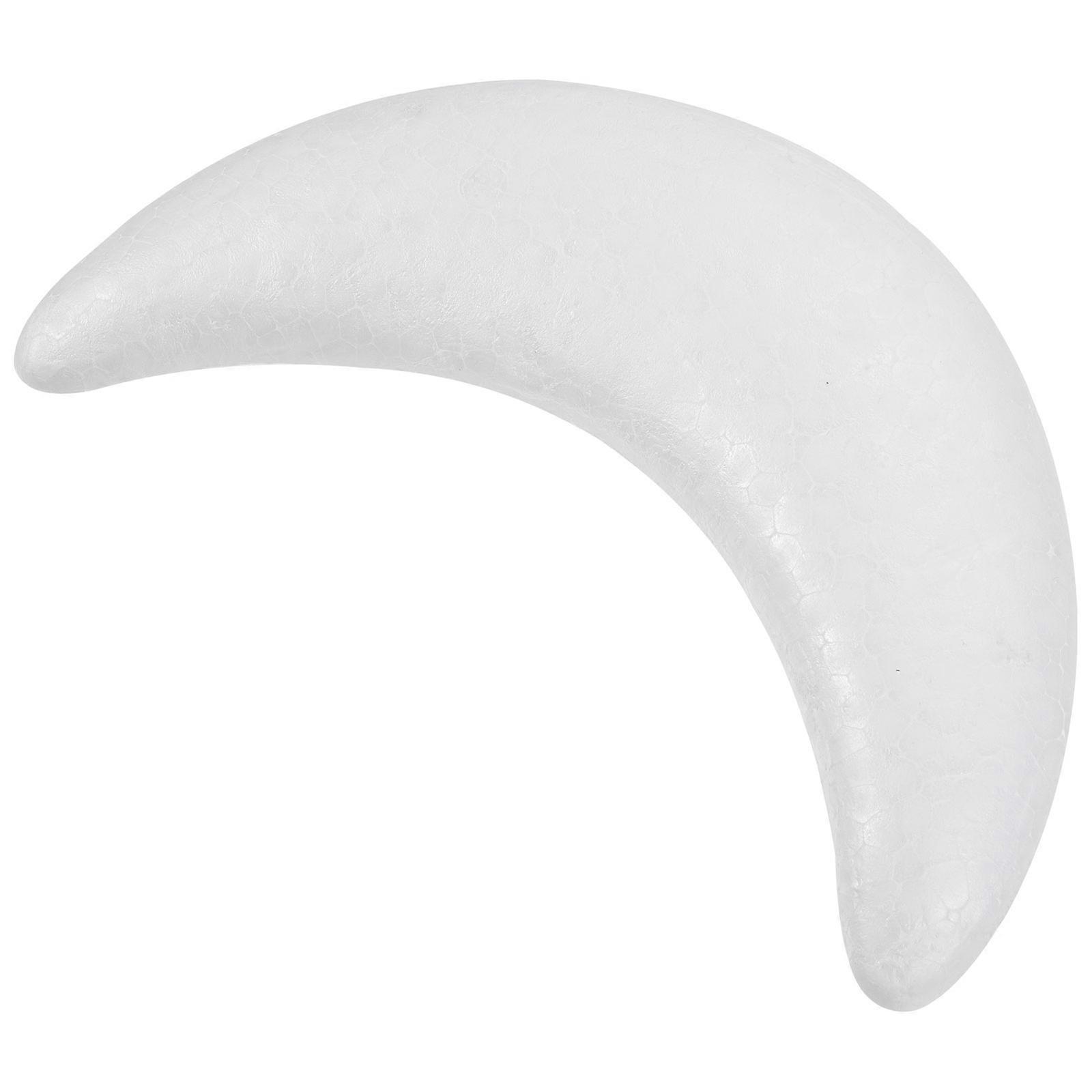 White Foam Moon Shaped Cake Model for Cake Practice 2Pcs