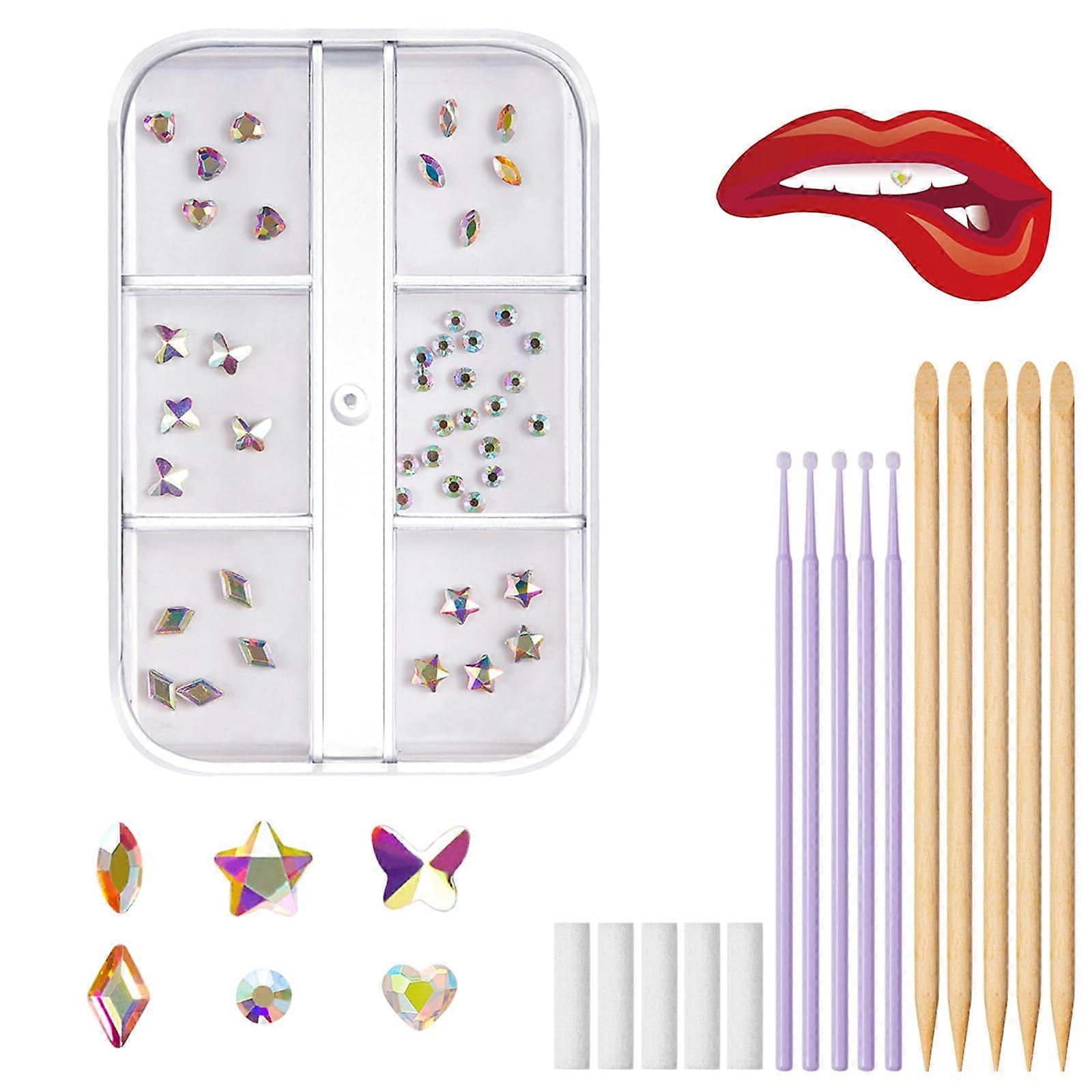 Tooth Gem Kit with Easy Application Tools for DIY Teeth Jewelry and LongLasting Shine