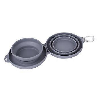 Collapsible Silicone Pet Bowl, Portable Pet Double Bowl, Travel Dog Bowl, Collapsible Silicone Bowl, Foldable Pet Nap 25-26