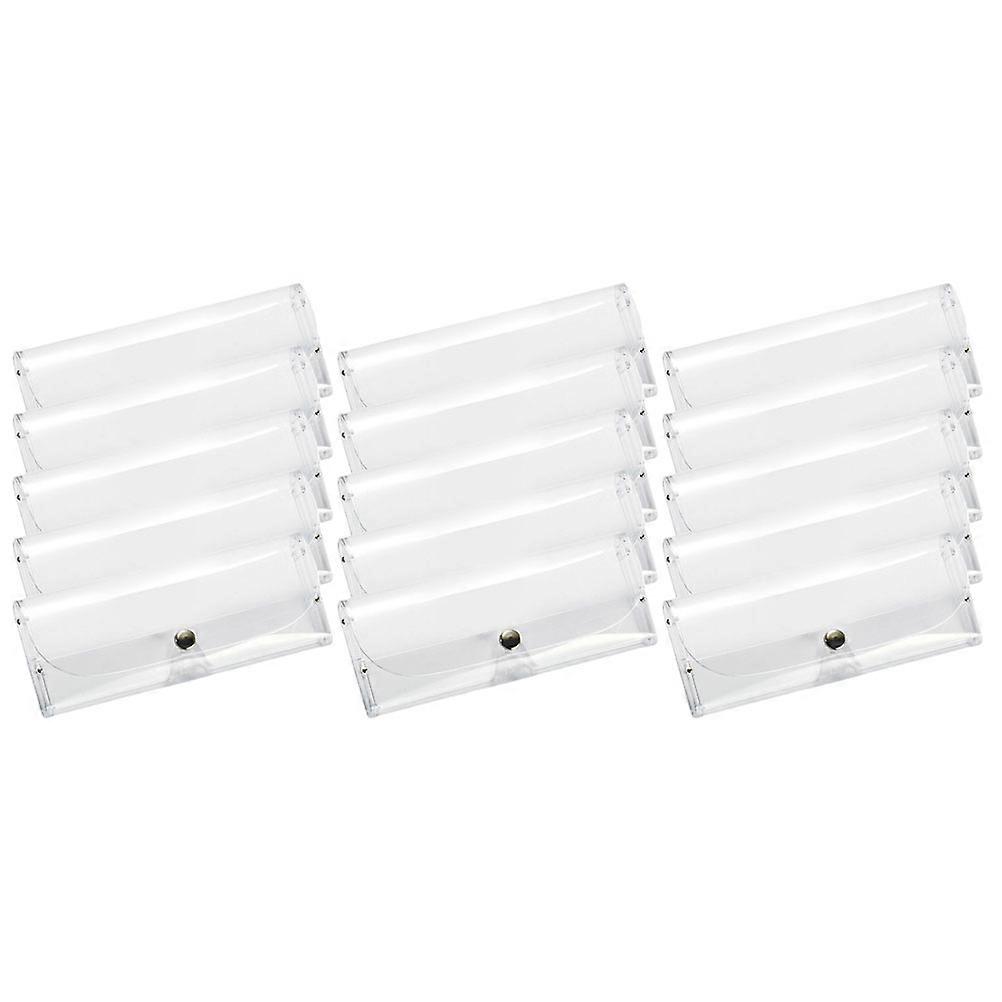 Plastic Transparent Glasses Cases for Eyeglasses Storage 15Pcs Set