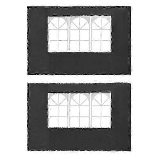 2025 Party 2 pcs with Window PE Anthracite Tent Sidewall