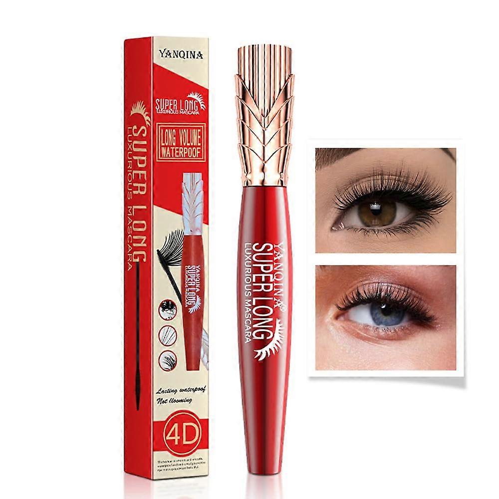 4D Waterproof Lengthening Mascara  Long Lasting Sweatproof Formula, Super Long Lash Effect (1pcs)