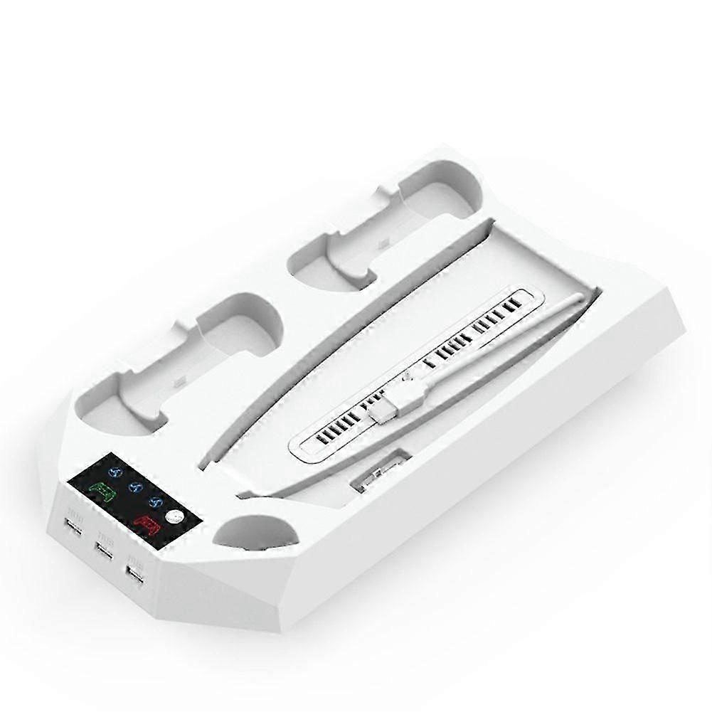 Bracket with Cooling Station and Dual Controller Charging Station for Console Fan Speed