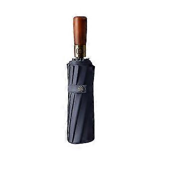 Paraguas de bolsillo con apertura automática, compacto, ligero y resistente al viento, ideal para actividades al aire libre en verano (azul marino) 2025