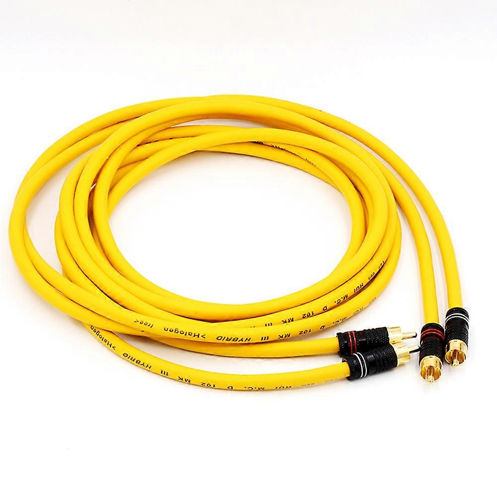 Pair RCA Cable Preffair X412 Interconnect Cable With 24k Gold RCA Plug Connector