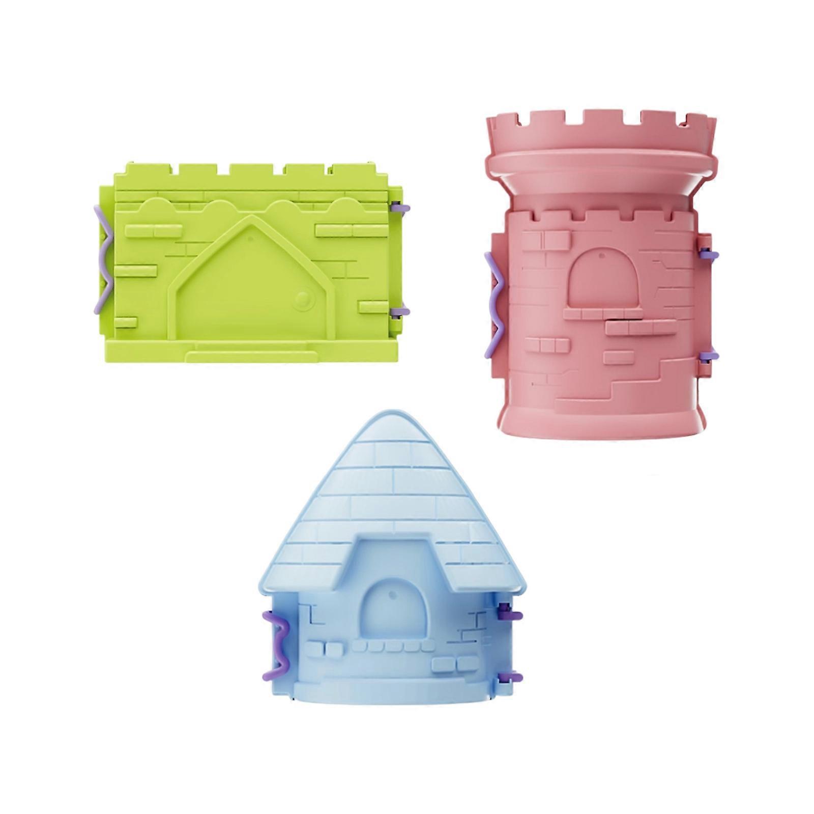 Jeu de construction de châteaux de neige pour enfants, multicolore, idéal pour les activités de plein air. Moule à châteaux de neige créatif pour la plage et la neige.