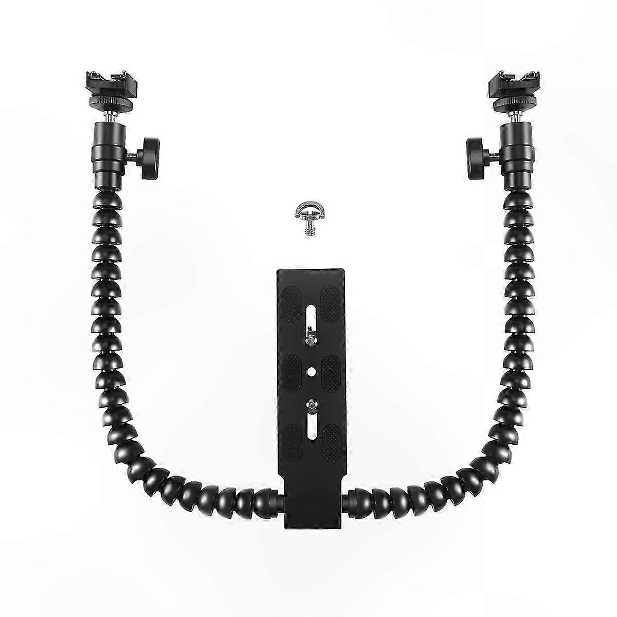 Adjustable Dual Arm Flash Bracket for Macro Photography Camera Mount Holder Accessory