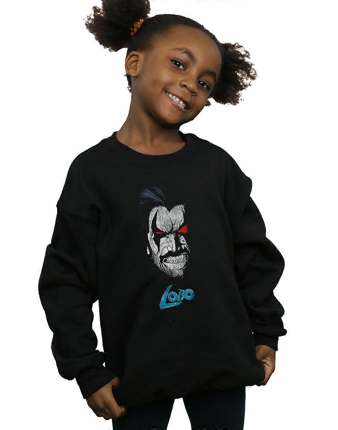 DC Comics flickor Lobo ansikte Sweatshirt