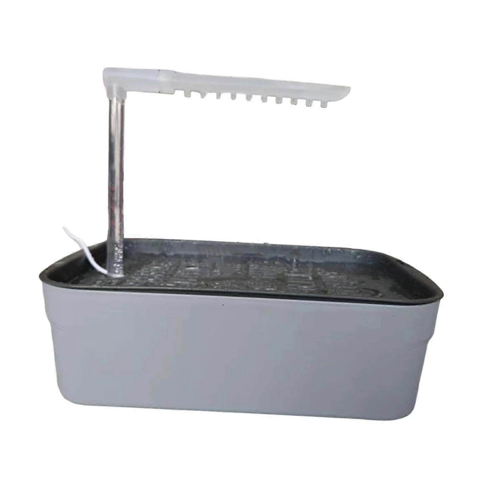 Automatic Bird Bath with USB Water Circulation, Reusable Parrot Shower Box for Canaries, Gray