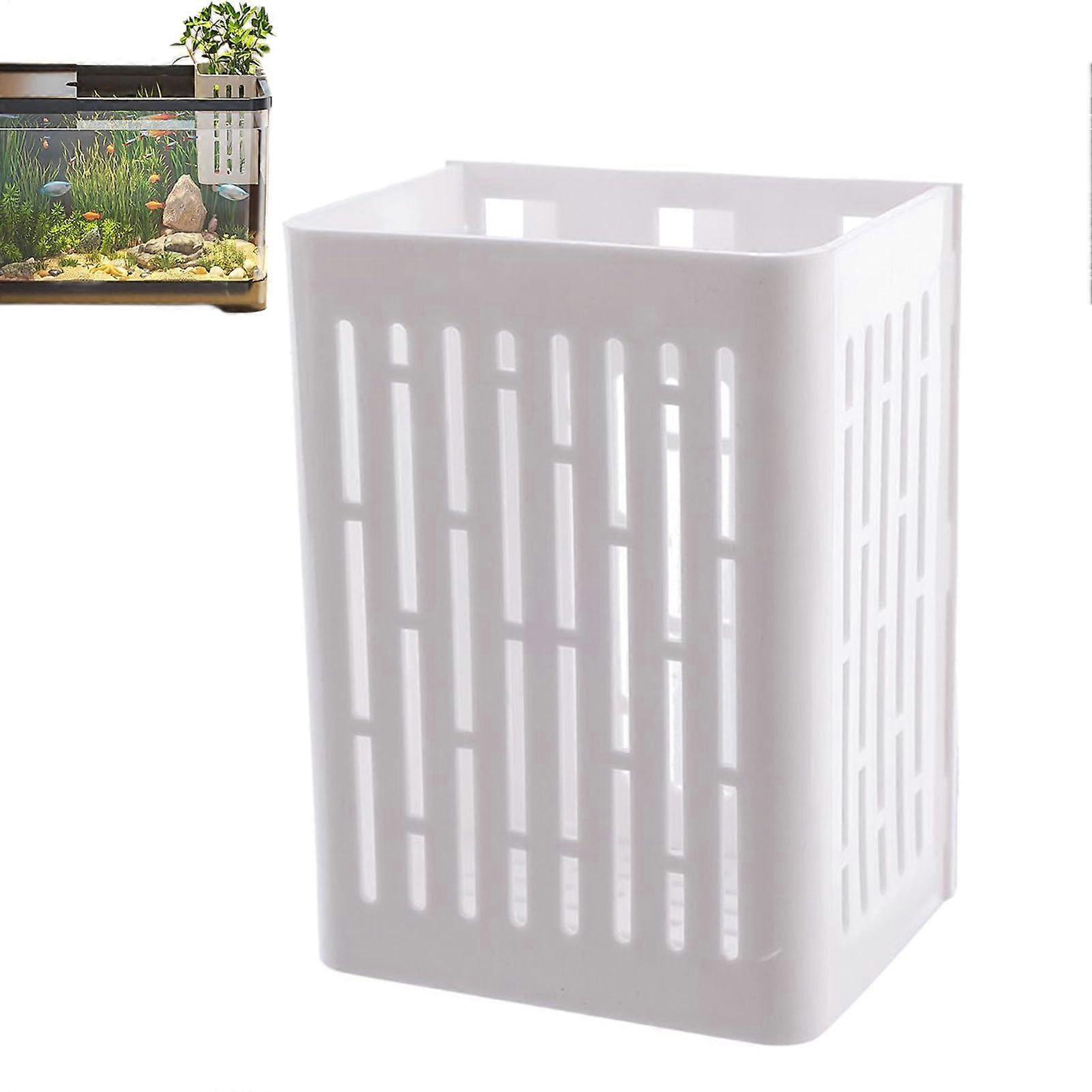 Aquarium Plant Holder Wall Mounted Mesh Pot for Fish Tank Space Saving Hydroponic Support