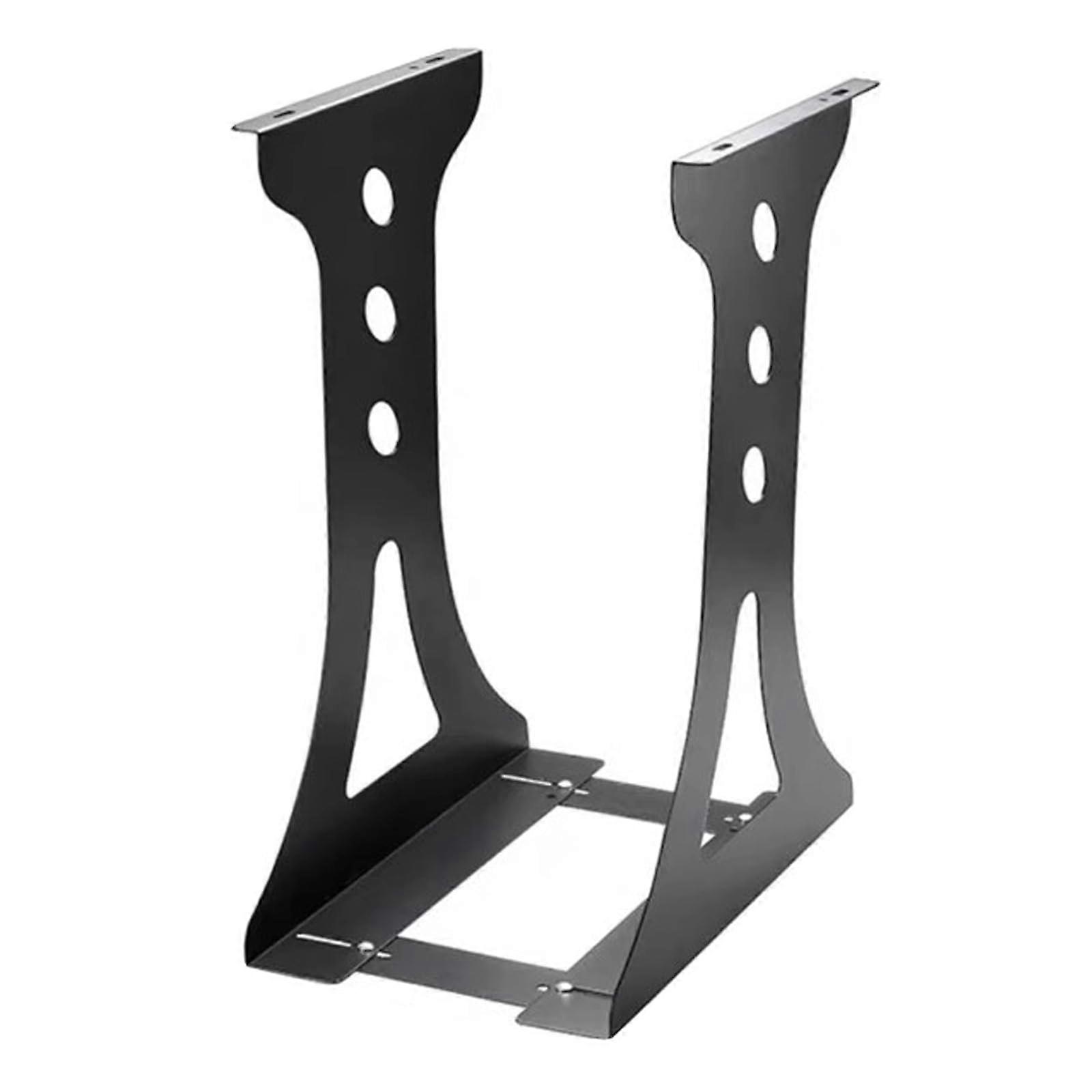 Under Desk PC Mount with Adjustable Width, Hanging Computer Tower Stand for SpaceSaving Ventilation, Black 47cm