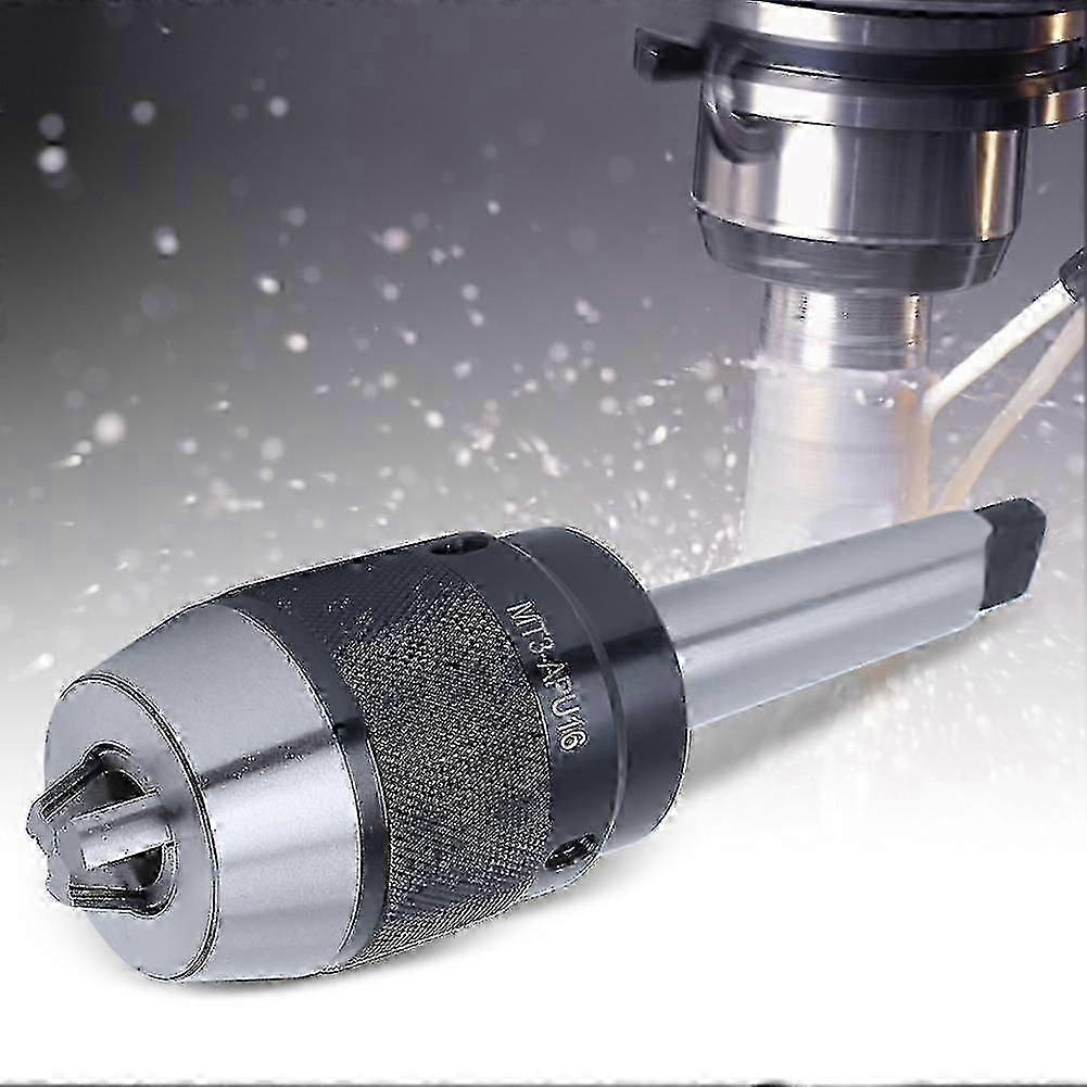 MT3 Drill Chuck for Milling Machine, Flat Tail Shank