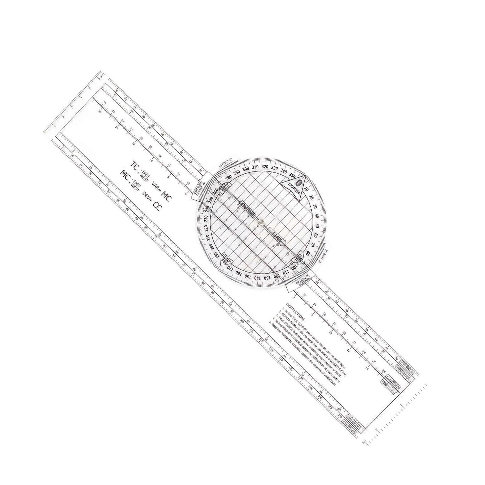 Multifunctional Slide Ruler for Flight Marine Navigation Plotting Featuring Electronic Backup as Training Aid Easy to Use Multicolor