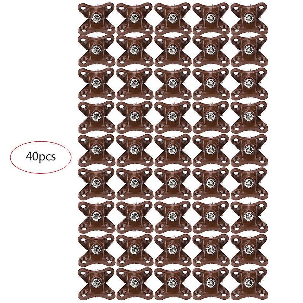 40 Pieces Right Angle Shelf Corner Brace, Corner Code Fittings (Brown)