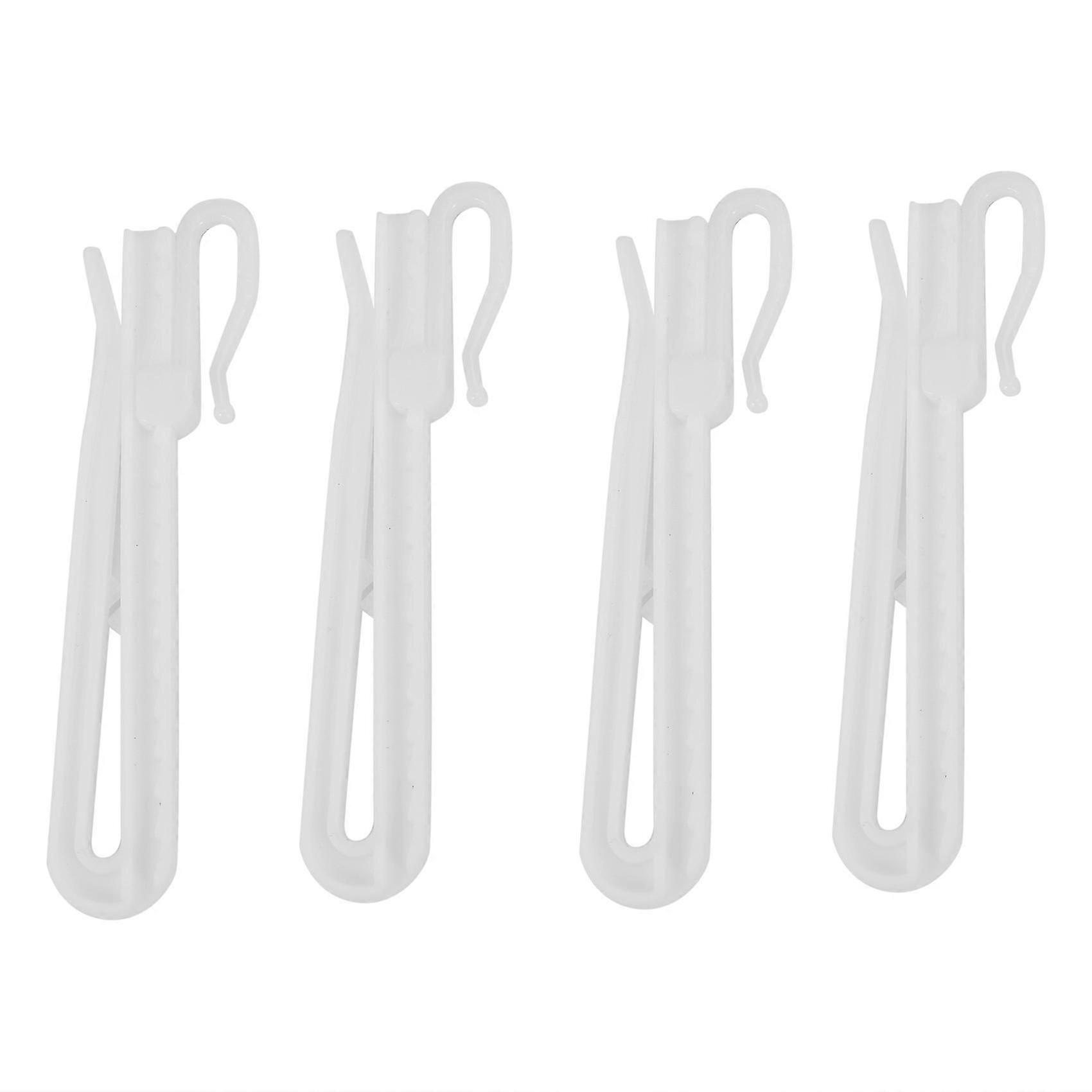 200PCS Plastic Curtain Hanging Hooks White for Hang Ceiling 9cm