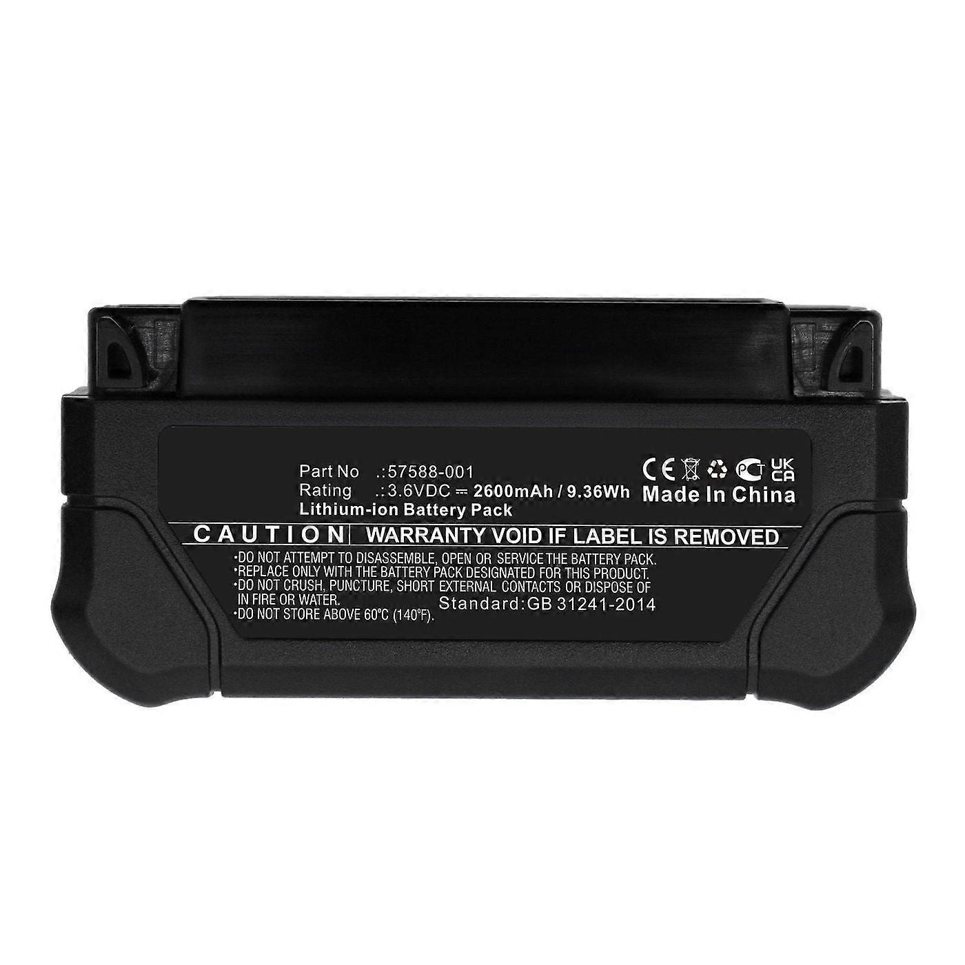 2600Mah sort til Panasonic