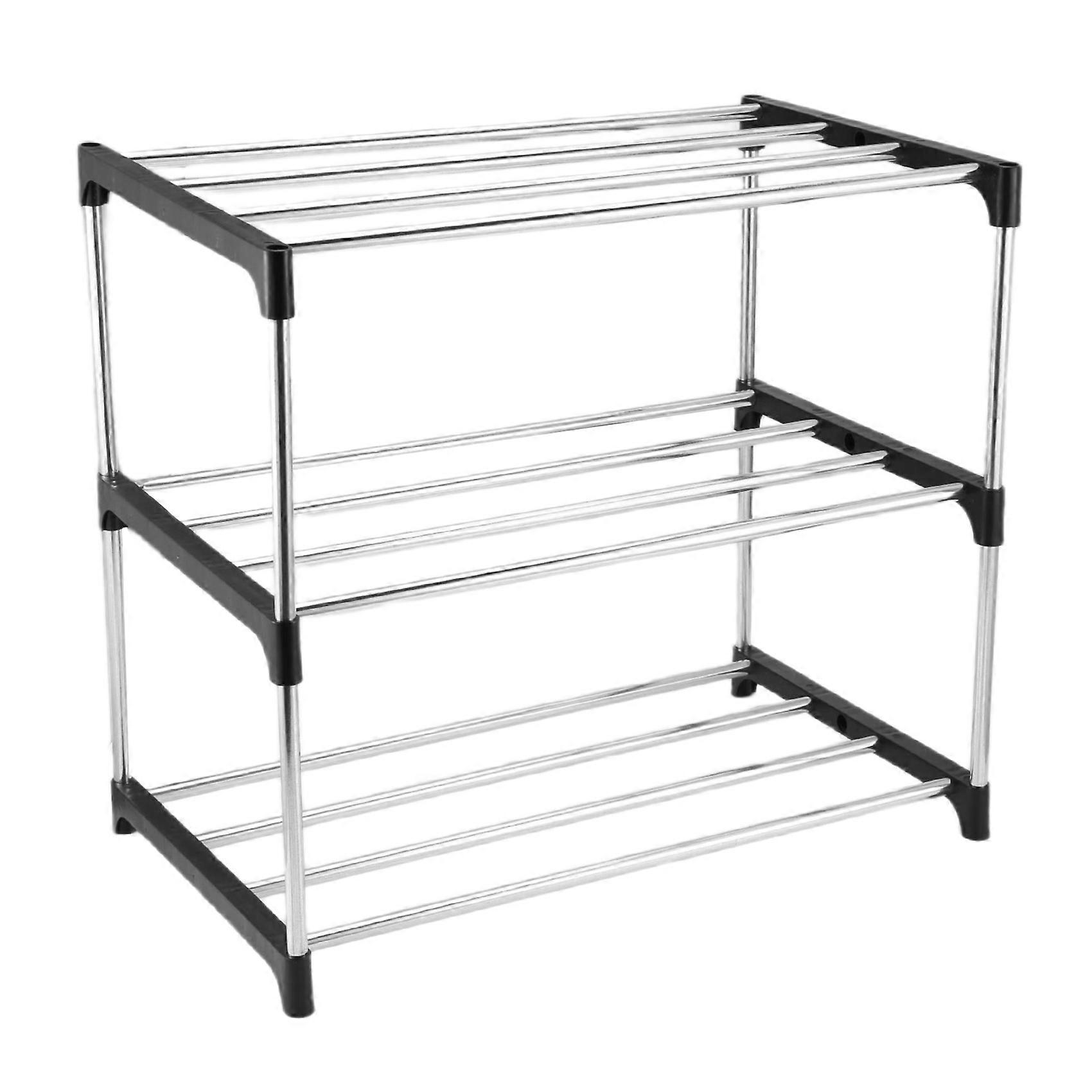 Stackable Small Shoe Rack, Saving Storage and Organization (3-Tier)