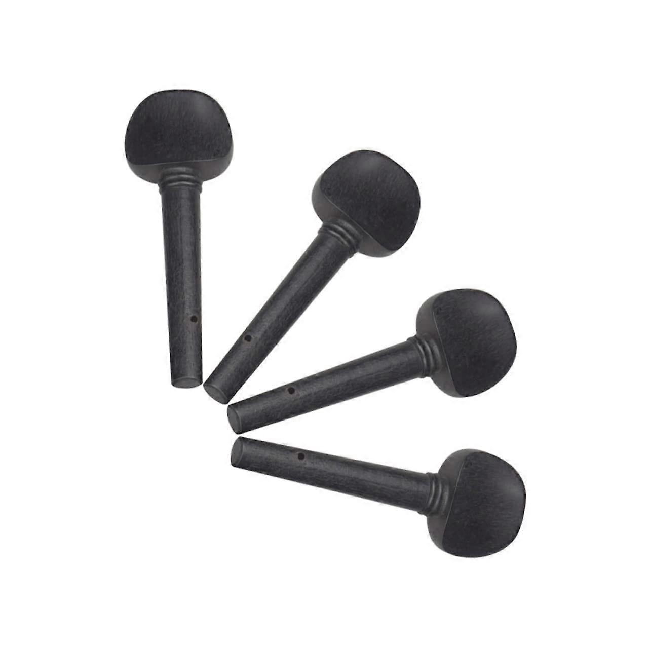 4pcs Ebony Violin Tuning Pegs Set Precision Fit Durable Black Finish Easy Installation