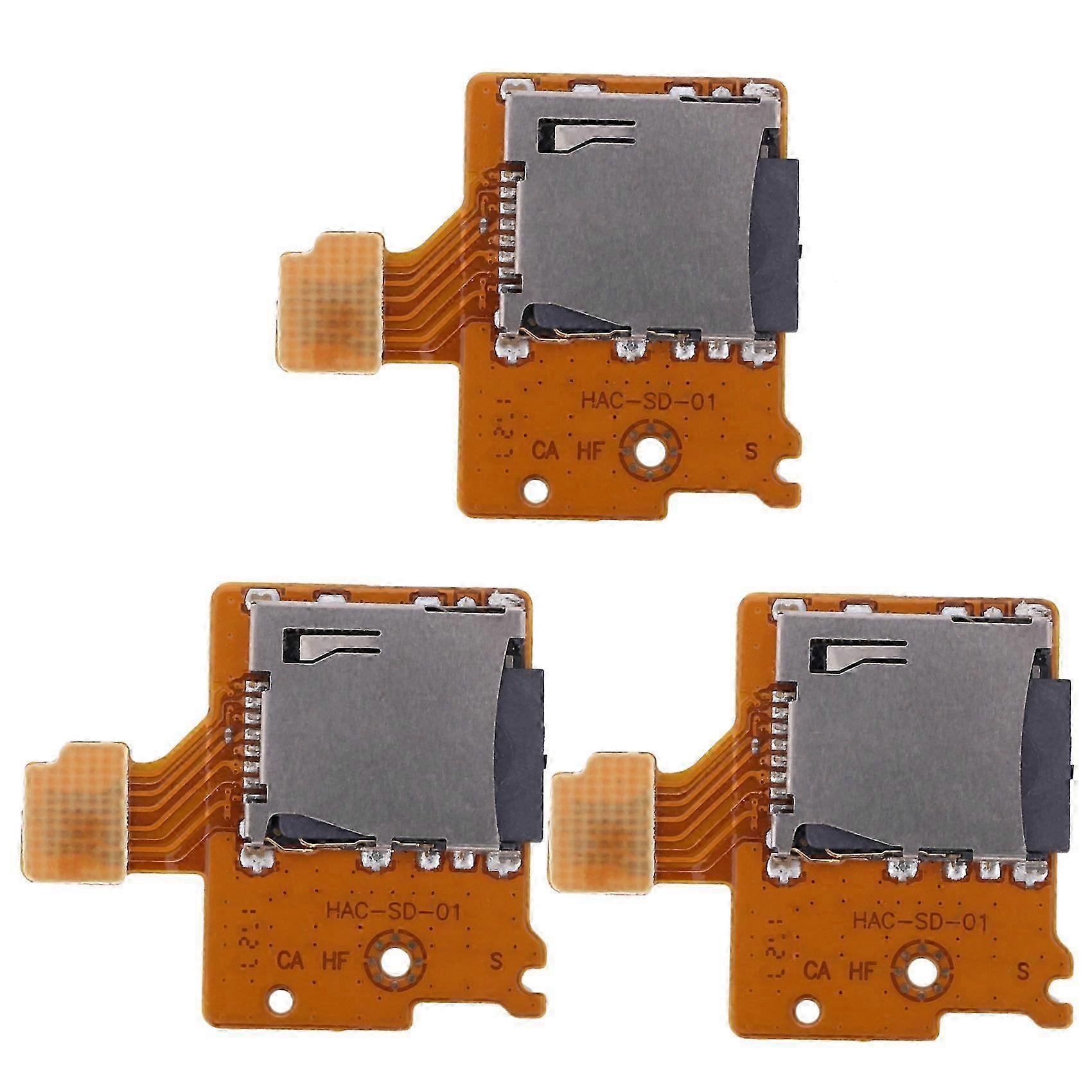 3X Micro-Sd Tf Card Slot Socket Board Replacement for Nintendo Switch Game Console Card Reader Slot Socket
