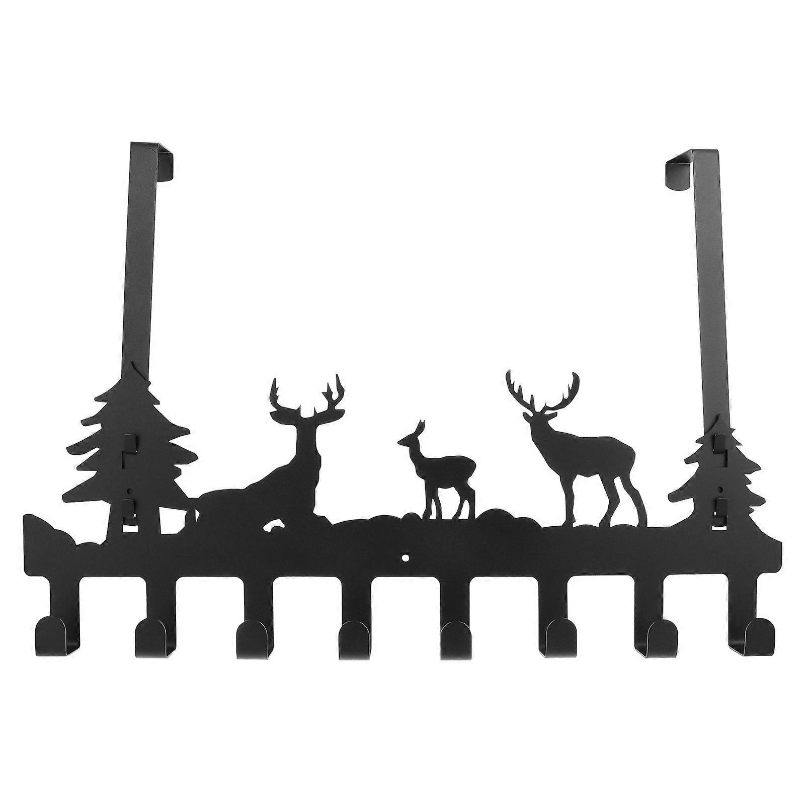 Multifunctional Hanging Hook Iron Door Storage Rack for Home Use 1Pcs