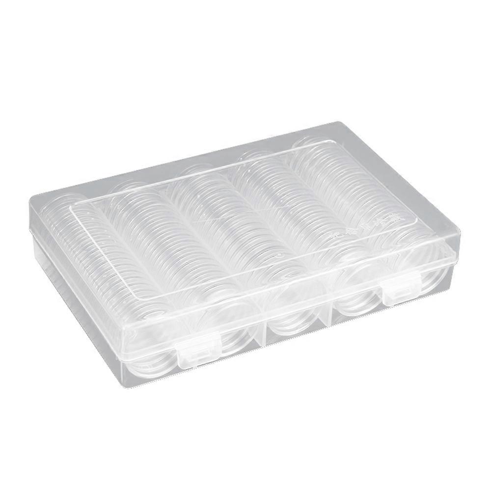 Coin Holder Commemorative Coin Boxes Transparent Capsules for 3Sets