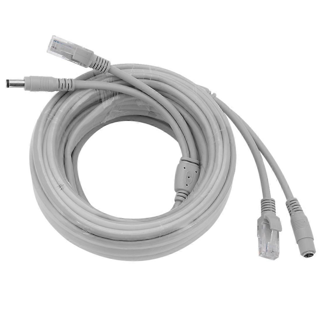 10m Cat5e Ethernet and Power Extension Cable for CCTV Security Cameras Installation