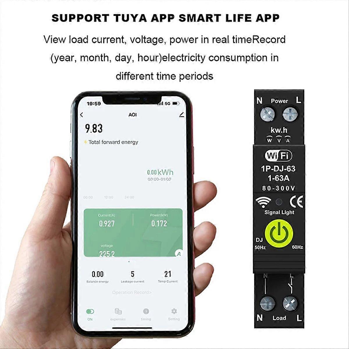 WIFI Undervoltage Protector P ovoltaic Bidirectional Energy Meter