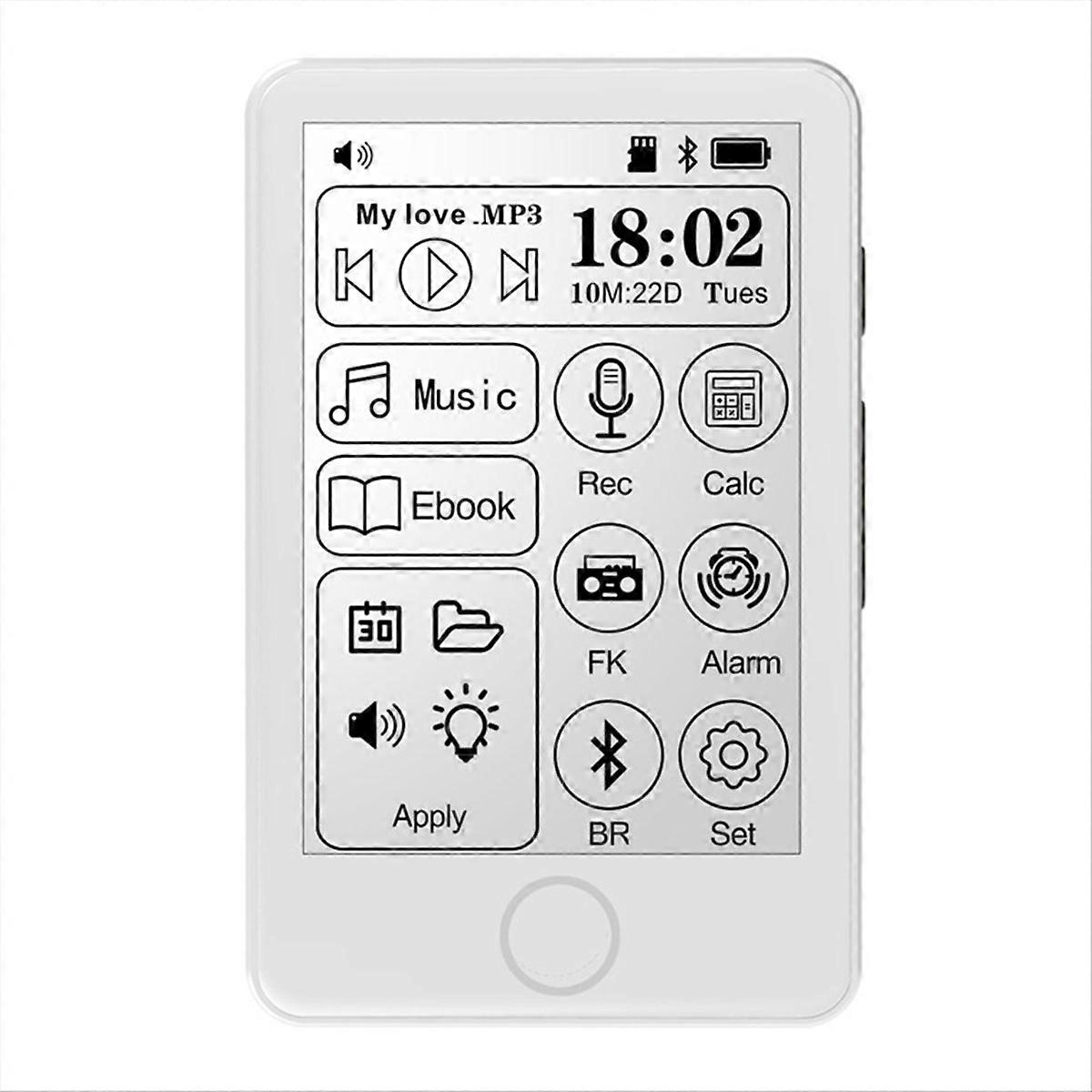 Portable MP3 Player Music Player Ink Screen E-Book Reader Dictionary 2.8-Inch Touch Digital Bluetoot