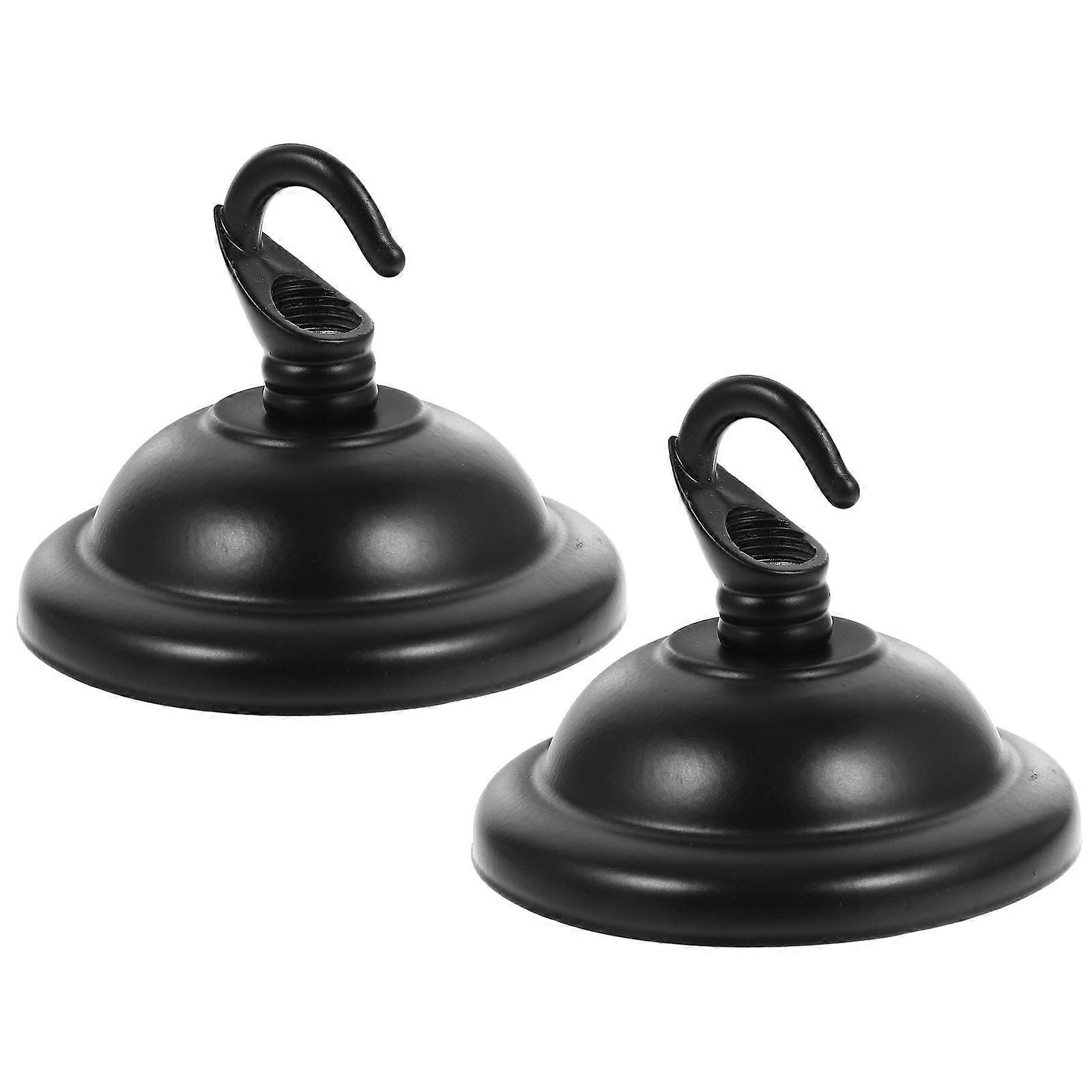 Vintage Black Light Fixture Hooks for Ceiling Plate 2Pcs Set