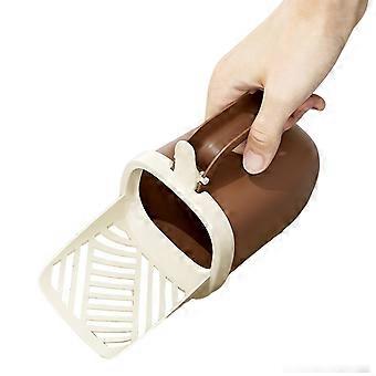 Cat Litter Scoop with Bag Holder and WallMounted Storage, Cute Bear Design for Home or Travel