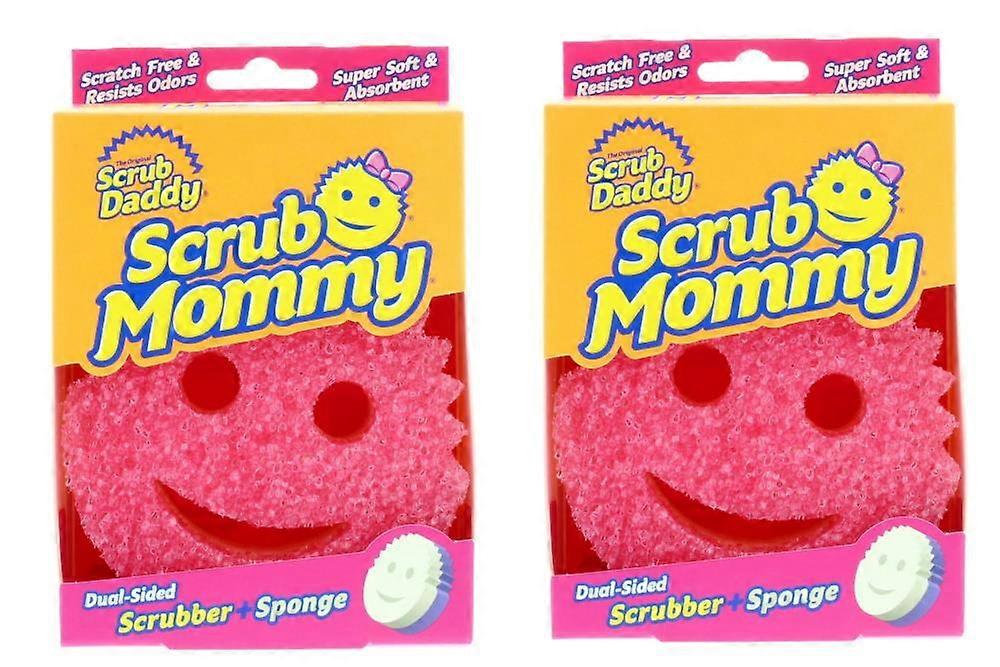Scrub Mommy Dual-Sided Scrubber & Sponge Pink (2-Pack)