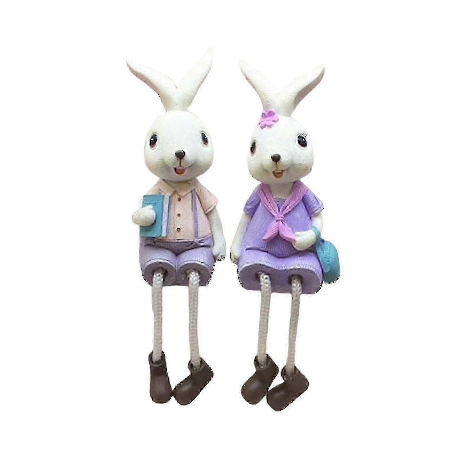 Easter Resin Bunny Eggs Easter Decorations, Spring Easter Rabbit Figurine