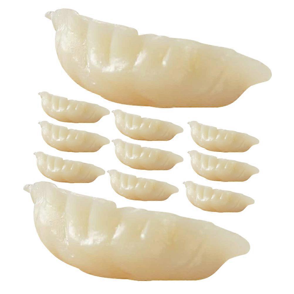 12Pcs Simulation Mini Dumplings Artificial Dumpling Model Fake Dumpling Props