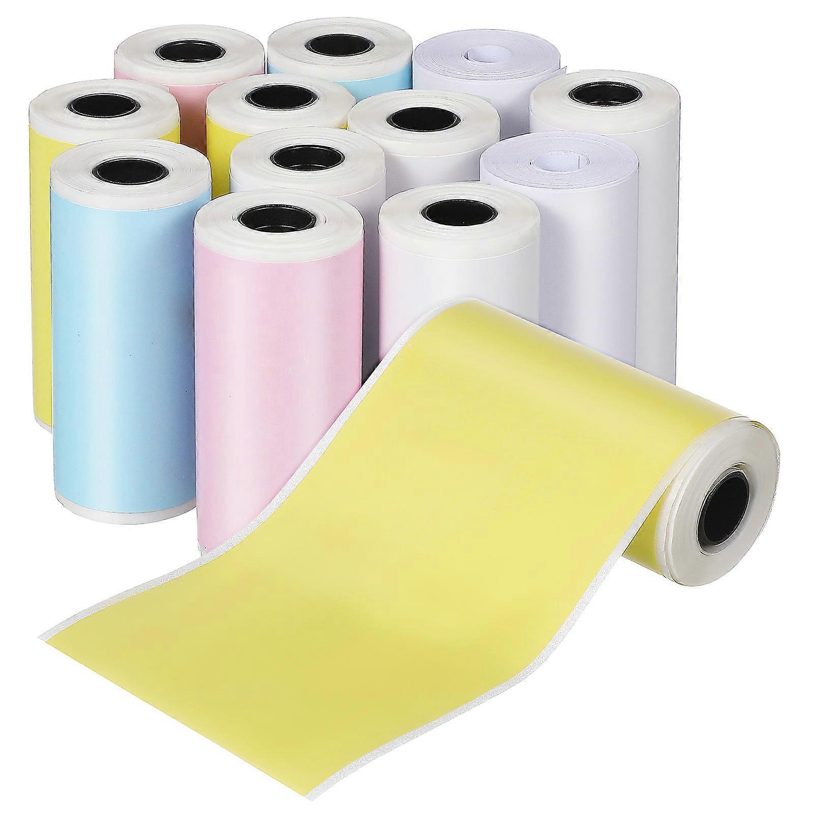 16 Rolls Mini Printer Papers Thermal Printer Paper Mini Pocket Printer Sticker Mini Thermal Printer Label Paper