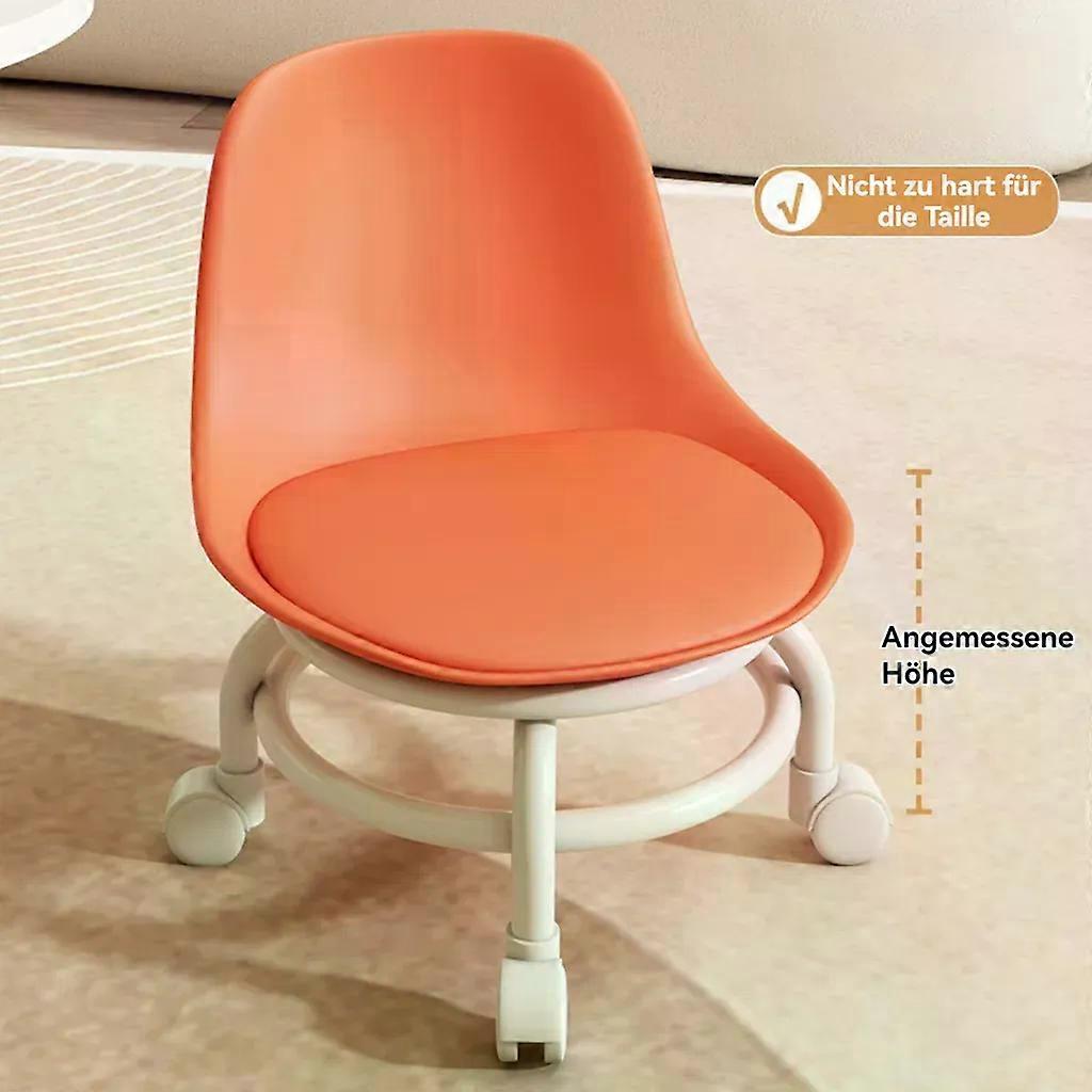 Swivel stool, rollable, ergonomic work stool, practice stool, small low rolling stool, work stool, backrest 360 rolling stool