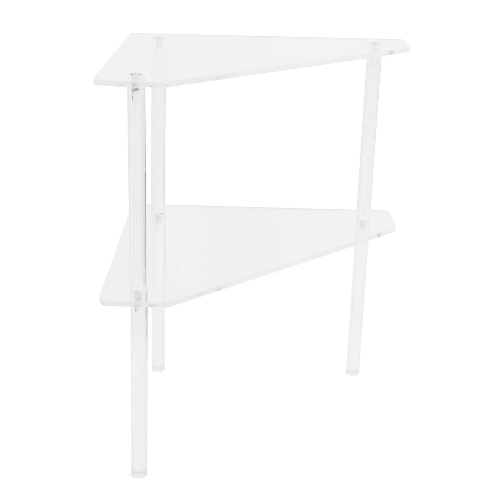 Transparent Acrylic Corner Storage Bracket for Bathroom with 1Set Storage Rack
