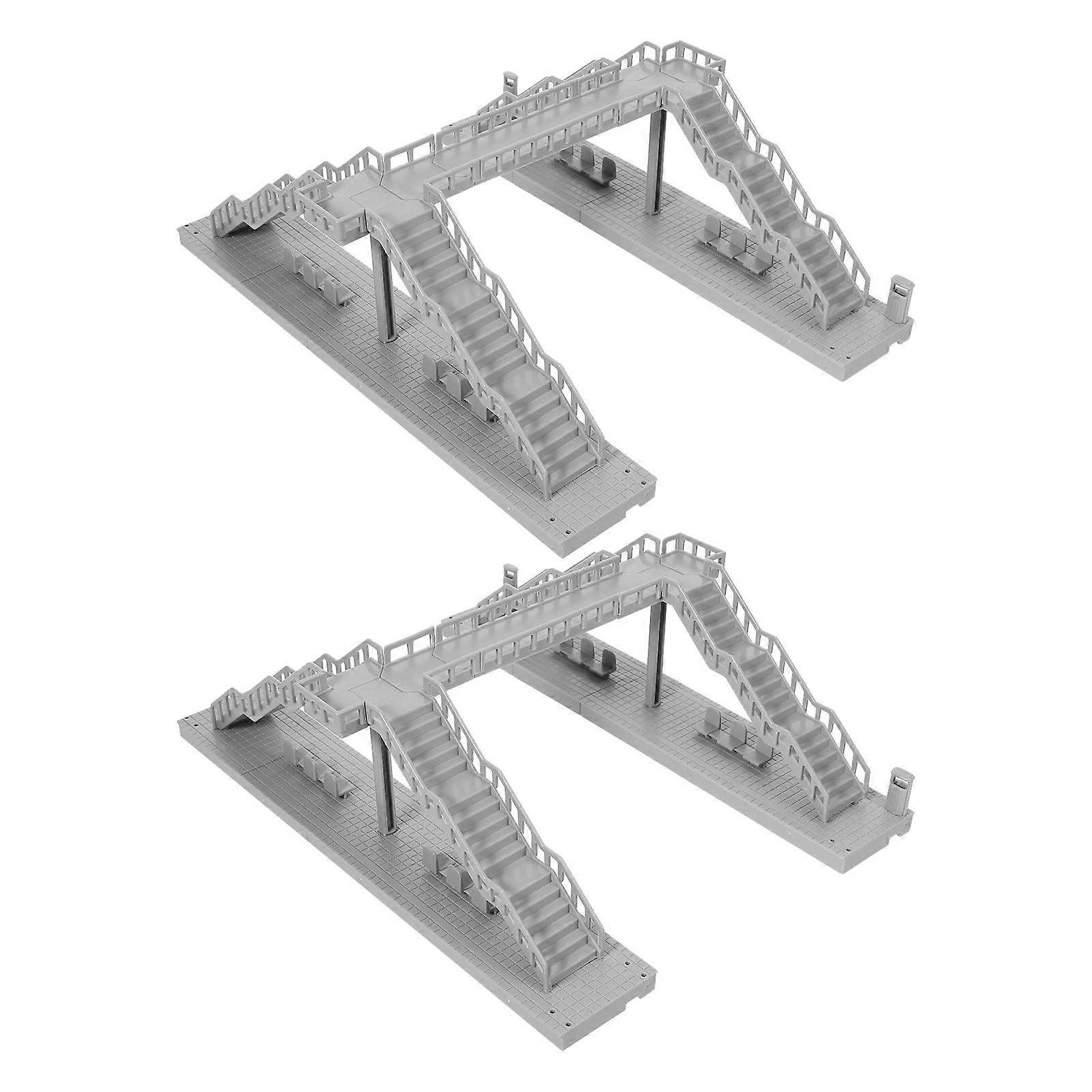 Miniature Structures Mini Footbridge Model for DIY 2Pcs Sand Table Decor