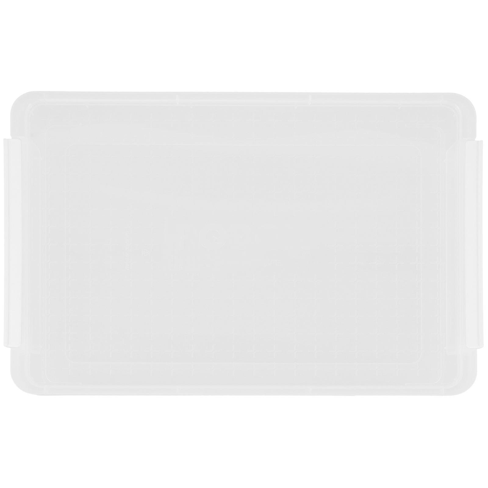 File Box Stackable for Storage with Lid White PP Material