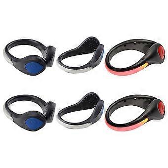 Safety LED Shoe Clip Lights for Running Use with 6Pcs Black Clips