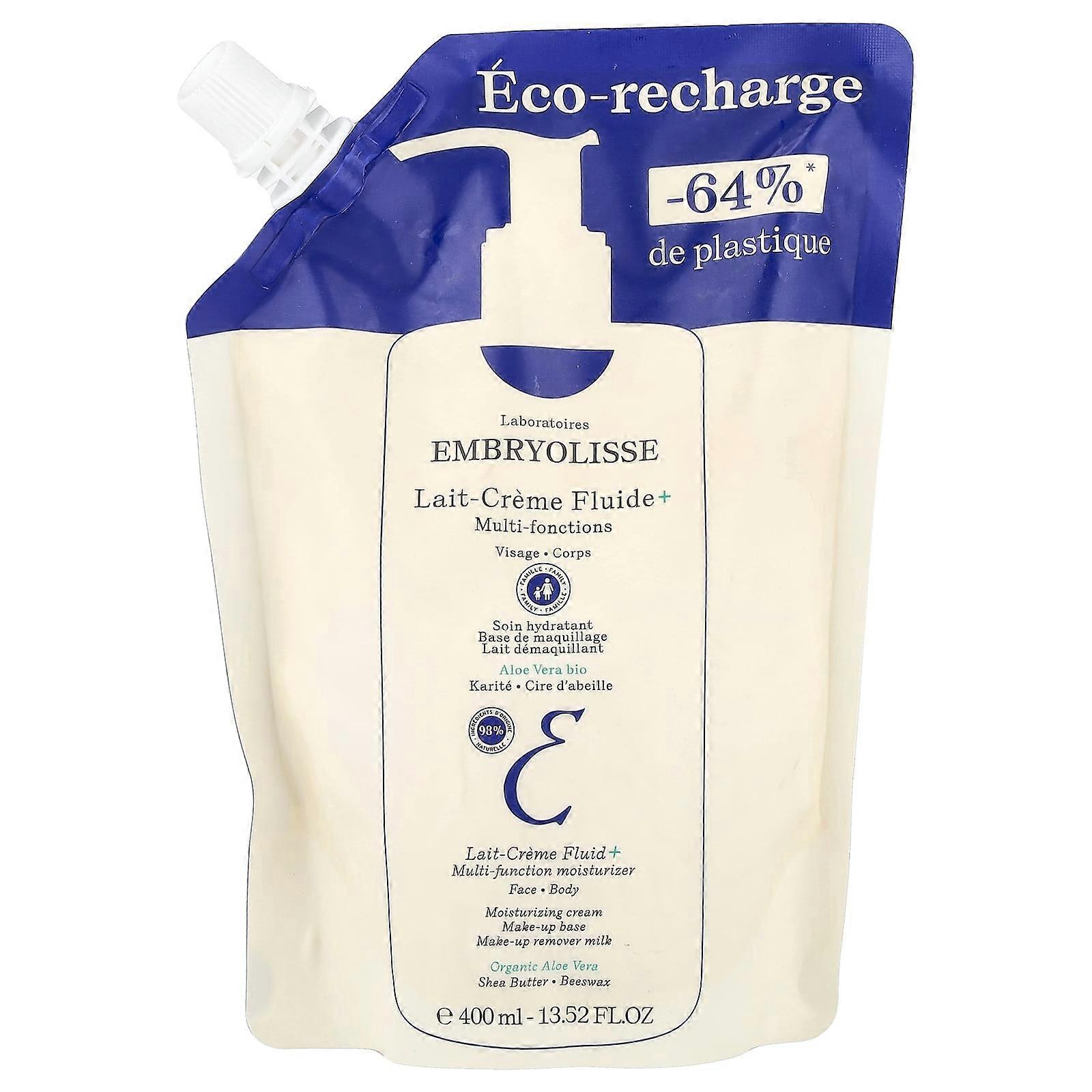 Embryolisse, Lait-Creme Fluid+, Multi-Function Moisturizer, Refill, 13.52 fl oz (400 ml)