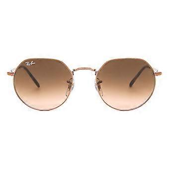 Ray-Ban RB3565 Jack 9035A5 Full Rim Copper Brown Unisex Oval Sunglasses UV3 Original