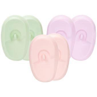 Silicone Hair Dye Ear Covers Ear Protectors for Protecting Use 3Pairs Multiple Colors
