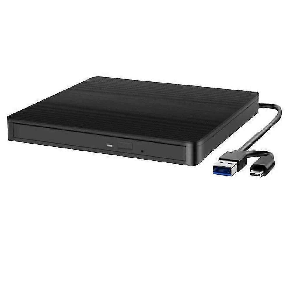USB3.0 External CD DVD Reader CD/DVD Drive Burner Reader Type-C External Optical Hard Drive Disk fo QAQ