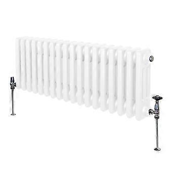 Traditional 3 Column Radiator 300mm x 832mm Modern Central Heating Heater Gloss White Carbon Steel