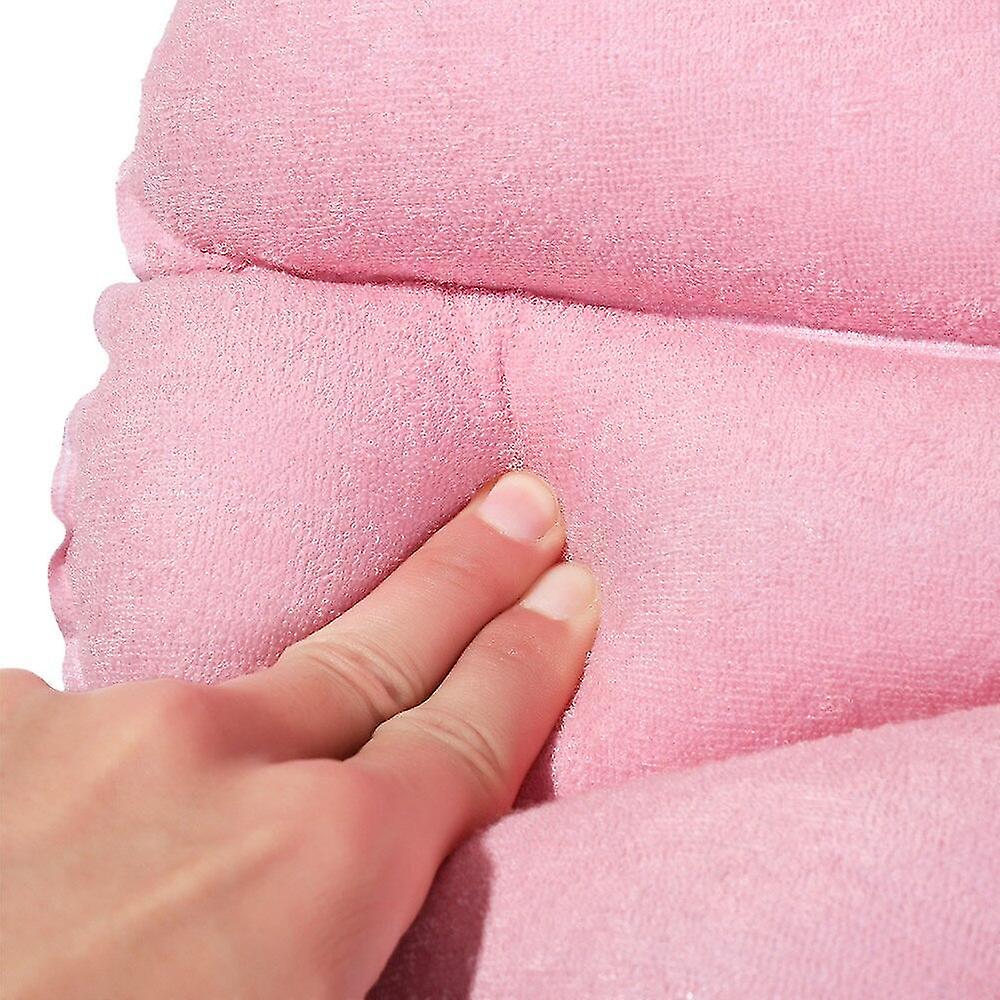 Fan-shaped Inflatable Bath Pillow With Suction Cups Convenient To Fix Soft Terry Cloth Spa Neck Support Pillow Bathtub Cushion
