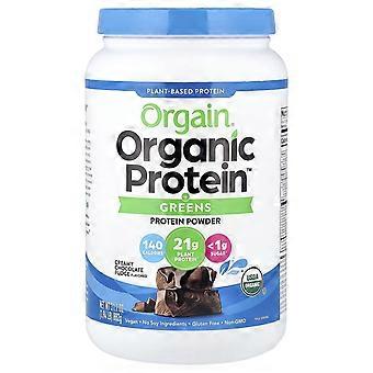 Orgain, Organic Protein™ + Greens Eiwitpoeder, Plantaardig, Romige Chocolade Fudge, 1,94 lbs (882)