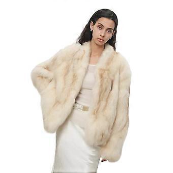 Women's Cropped Jacket Faux Furs Coat Open Front Fuzzy Winter Coat Long Sleeve Fall Clothes Elegant Casual Outerwear   meters S