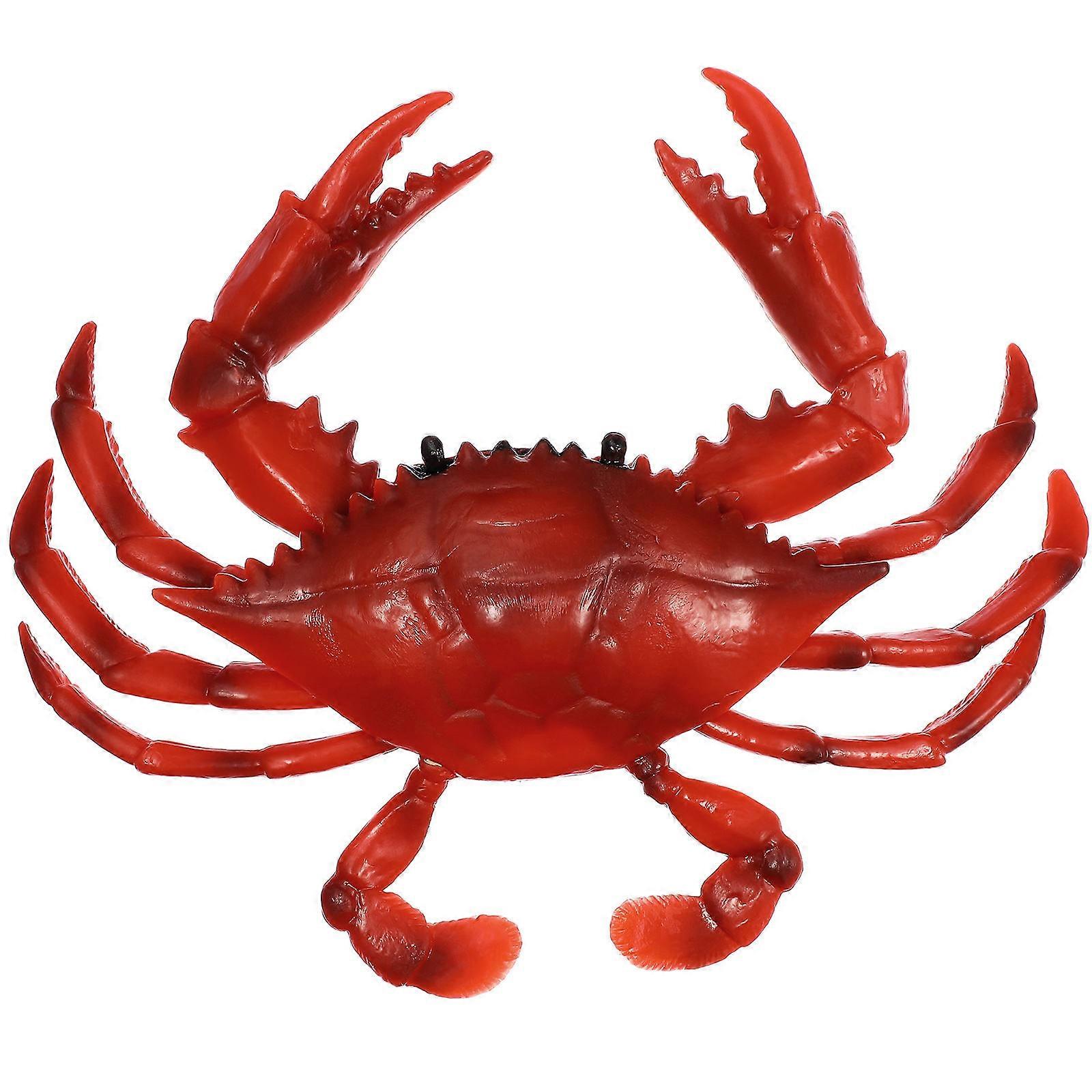 Crab Model Toy for Children Playing High Simulation Red