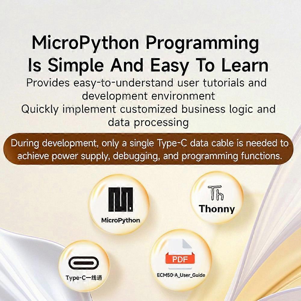 ESP32-S3 Industrial Control Computer Programmable Industrial Computer Python ECM50 2D1 2AI 2DO IO Ports Modbus Gateway B