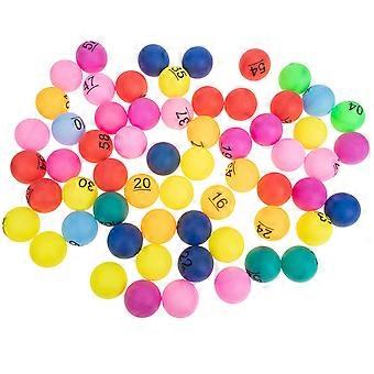 60Pcs Boules de jeu sans couture Boules de loterie en plastique de divertissement